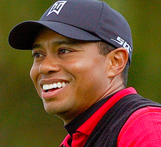 smiling tiger woods