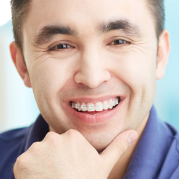 man with braces